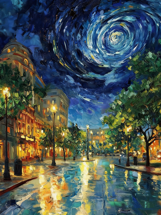 Starry City Night
