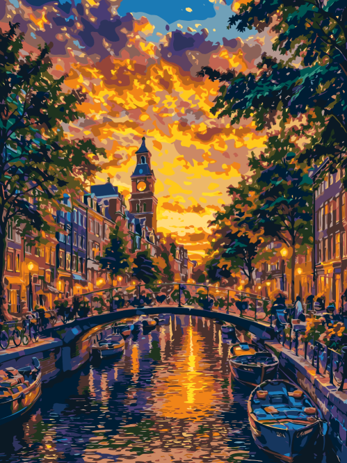 Canal at Sunset