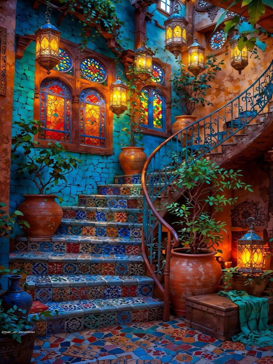 Enchanted Moroccan Staircase