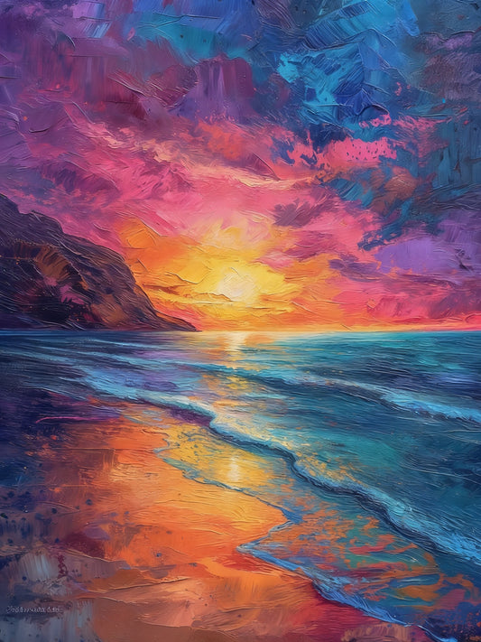 Vibrant Sunset Shore
