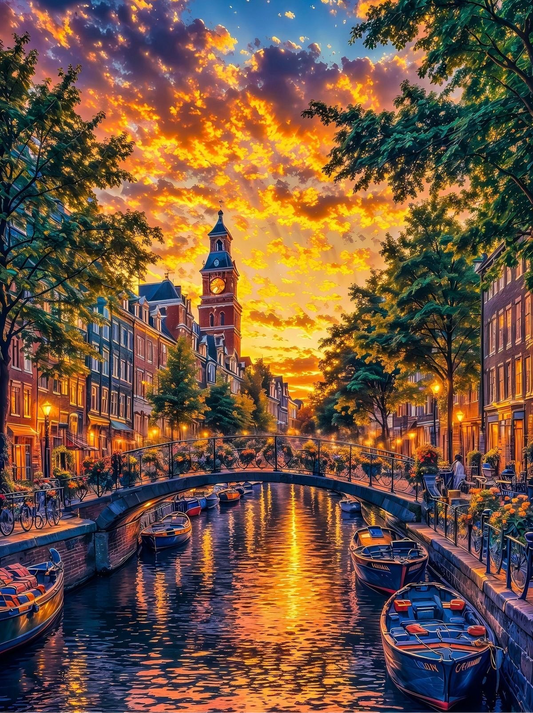 Canal at Sunset