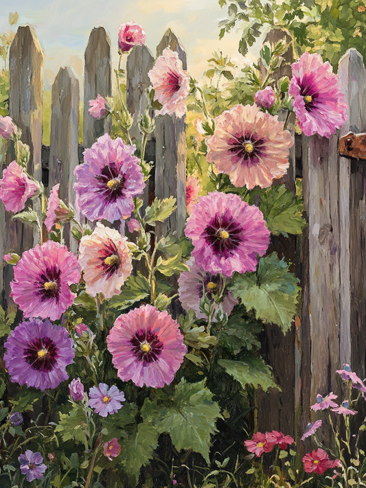 Hollyhocks