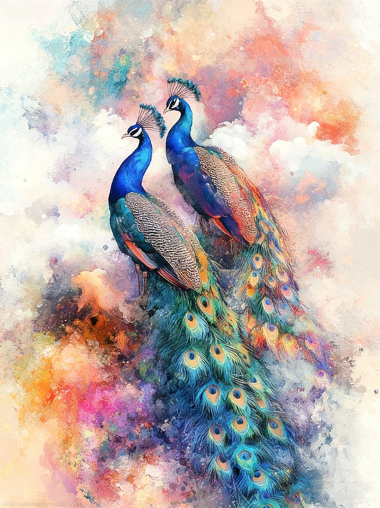 Two Peacocks