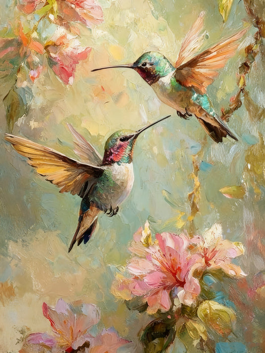 Hummingbirds and Flowers
