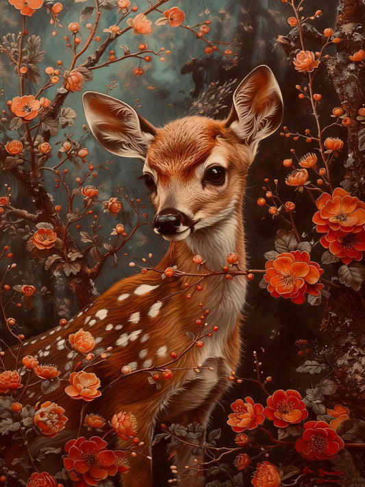 Deer in Flowers