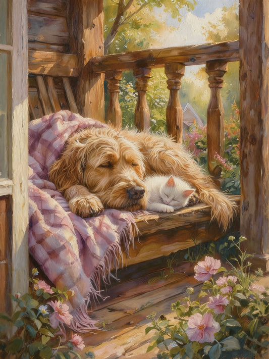 Dog and Cat Nap