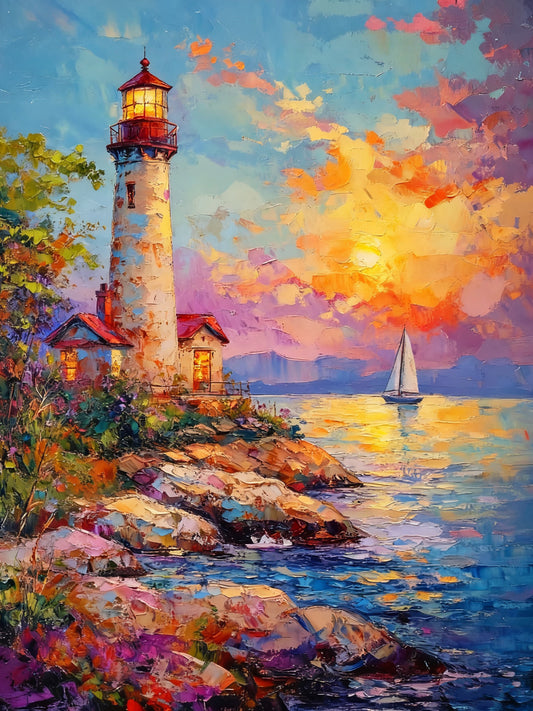 Lighthouse at Sunset