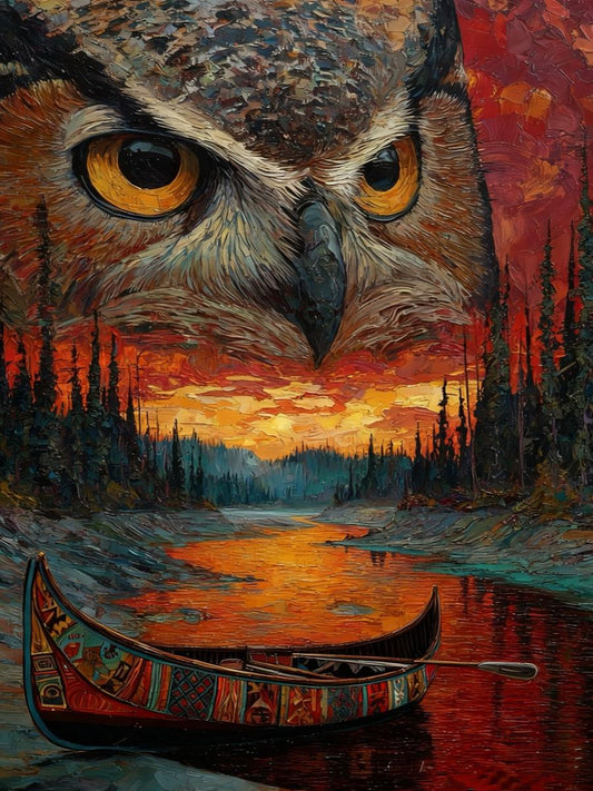 Owl and Canoe