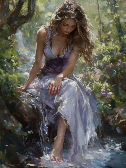 Girl by the Stream