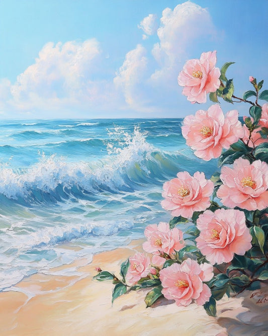 Pink Rose on the Beach