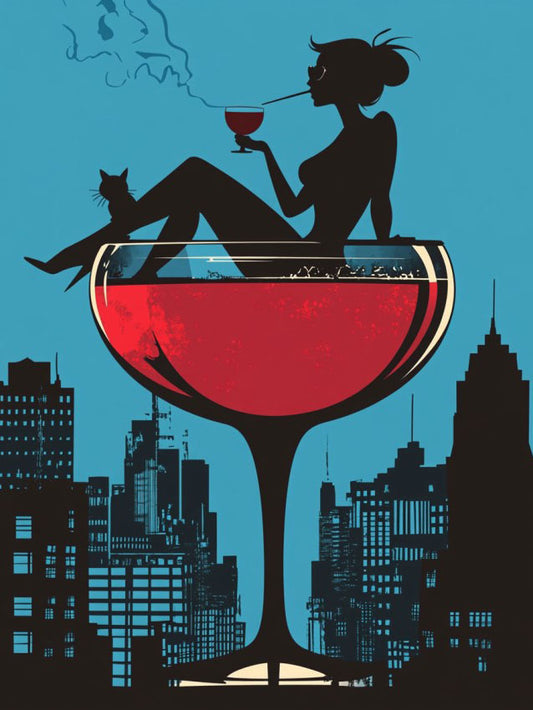 Red wine Lady