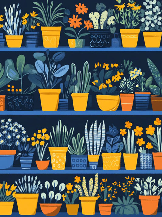 Yellow Pot Plants